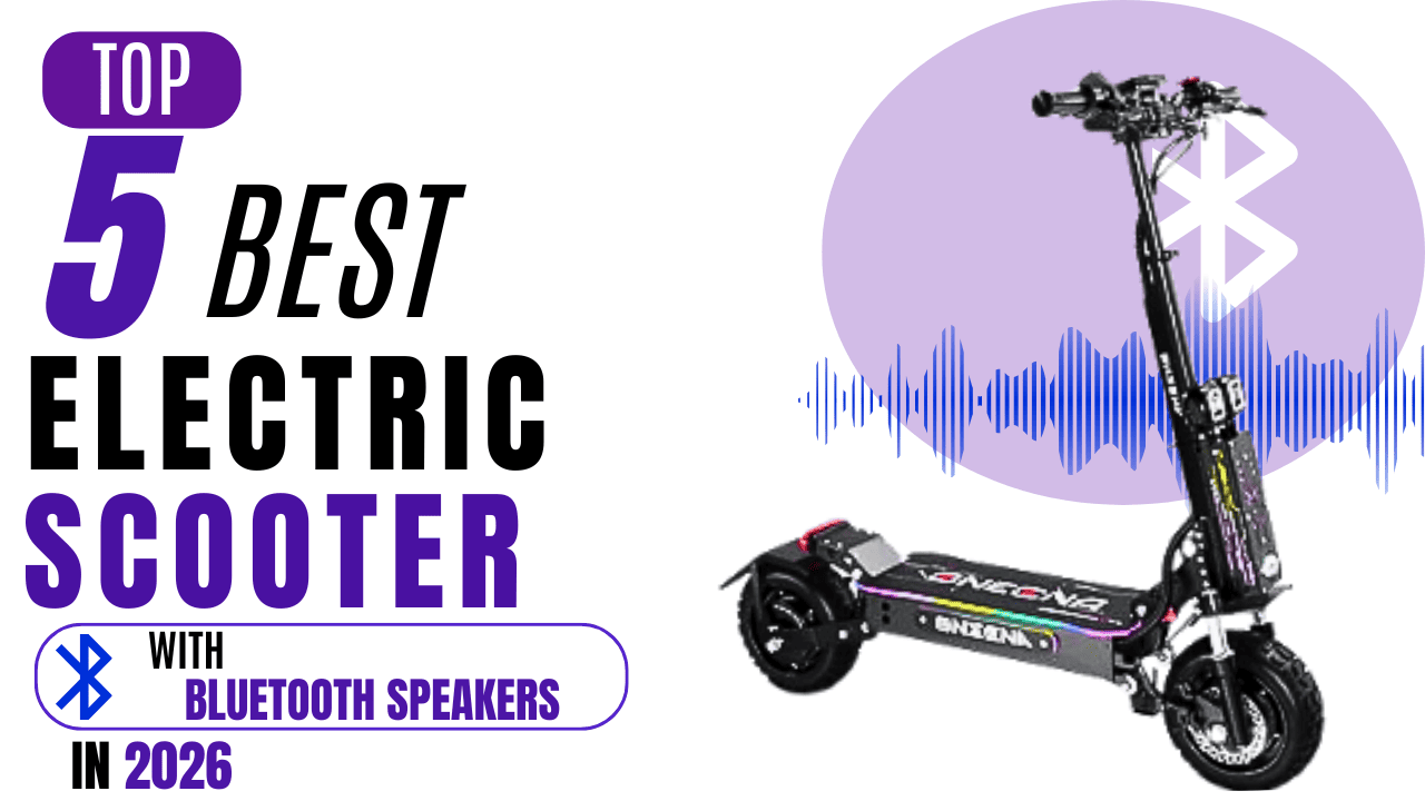 Electric Scooter with Bluetooth Speakers