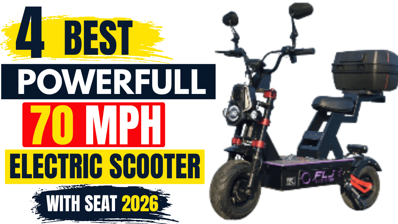 70 mph electric scooter with seat